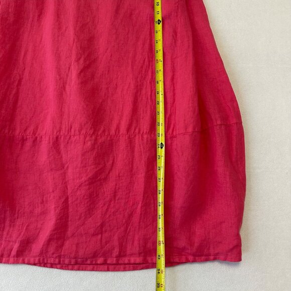 Cut Loose 100% Linen A-Line Skirt Size L Pink Ankle Length Pockets Lagenlook - Picture 9 of 10